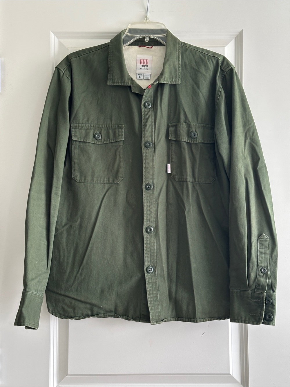 Topo Designs Men's Olive Utility Button-Down Shirt